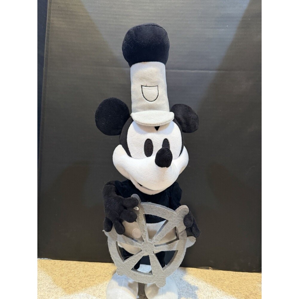Disney Mickey Mouse 90th Special Edition Steamboat Willie Plush Animated Sings